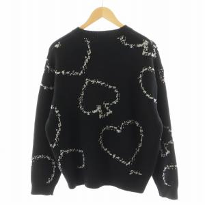 WIND AND SEA CREWNECK KNIT スペード M ブラック