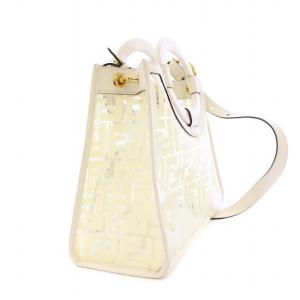 FENDI RUNAWAY ショッパー 2WAY クリア ホワイト 8BH353