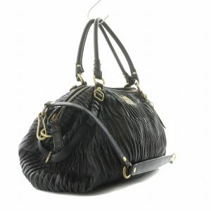 COACH マディソンギャザードレザー 2WAY ハンドバッグ ショルダーバッグ ブラック 16264 /NQ