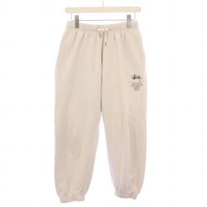 ジョガーパンツ イージー ウエストゴム ロゴ プリント スウェット 裏起毛 10 ライトベージュ /BB