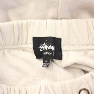 STUSSY ジョガーパンツ イージー ウエストゴム ロゴ プリント スウェット 裏起毛 10 ライトベージュ /BB