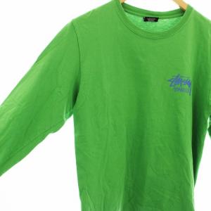 STUSSY Tシャツ 長袖  ロゴ S 緑 グリーン 28629 /OR
