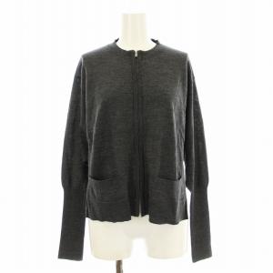 RAY BEAMS ニットカーディガン 長袖 ジップアップ ウール XS グレー 61-15-1129-202