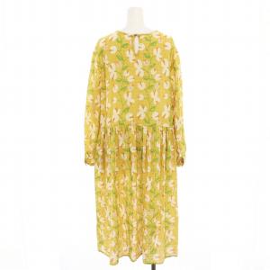 JOCOMOMOLA ワンピース ロング 花柄 総柄 長袖 40 黄色 GJEDQ-05250 /YM