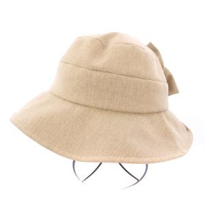 LINEN KERSEY HAT リネンカージーハット 帽子 リボン 装飾 ベージュ ARA00004