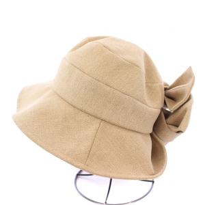 CA4LA LINEN KERSEY HAT リネンカージーハット 帽子 リボン 装飾 ベージュ ARA00004