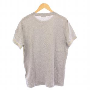 MONCLER Tシャツ カットソー 半袖 クルーネック ストレッチ ロゴ 装飾 刺繍 M グレー /BB
