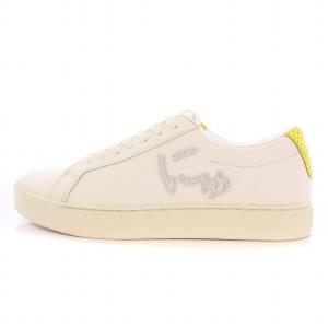 にゅ?ず SG8 WHITE YELLOW ローカットスニーカー シューズ レザー ひらがな ロゴチャーム