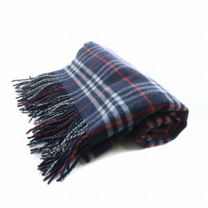 burberrys マフラー チェック カシミヤ混 ヴィンテージ ネイビー