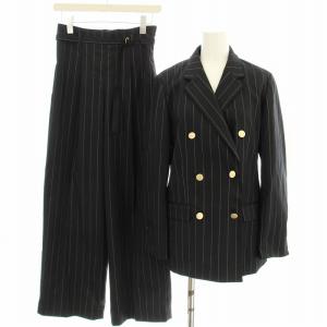 ROPE Picnic 23年製 スーツ 無地＆ストライプ金釦ジャケット テーラードジャケット ダブル ストライプストレートパンツ