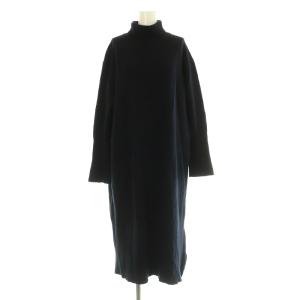 22AW ウールカシミヤタートルネックワンピース ロング 長袖 F ネイビー /MY OS