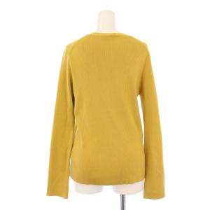 EVERYDAY I LIKE RIB リブVネックカーディガン ニット 長袖 薄手 ストレッチ 無地 F マスタード 21080500810010