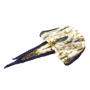 HERMES プリーツカレ VOILES DE LUMIERE 光の帆船 スカーフ シルク