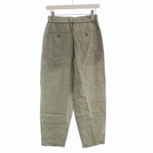 Le glazik テーパードパンツ スラックス 麻 リネン 34 カーキ 313-11-2731-6299 /EE