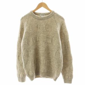 ニット セーター 長袖 ラグランスリーブ ウール M アイボリー /AN16