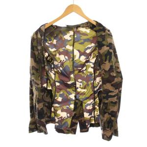 DSQUARED2 ナイロン テーラードジャケット カモフラ 迷彩柄 44 カーキ 茶 黒 S74BN0308 /YM