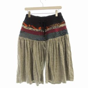 KAPITAL KOUNTRY ショートパンツ ショートパンツ ハーフパンツ ワイド リネン混 切替 1 グレー