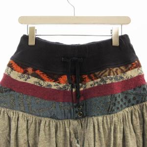 ショートパンツ ハーフパンツ ワイド リネン混 切替 1 グレー
