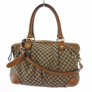 GUCCI ハンドバッグ ショルダーバッグ 2WAY キャンバス レザー ベージュ 347902 /BM OH