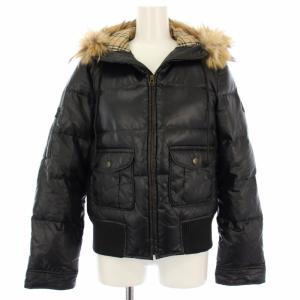 ダウンジャケット ラクーンファー アウター 40 黒 FCF16-630-09 /TK