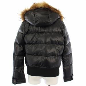 BURBERRY BLUE LABEL ダウンジャケット ラクーンファー アウター 40 黒 FCF16-630-09 /TK