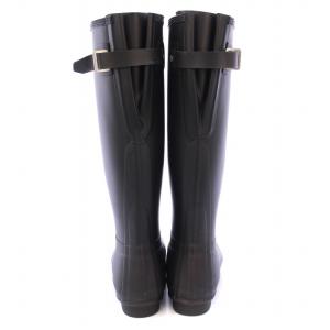 HUNTER オリジナルバックアジャスタブルトールブーツ レインブール 雨靴 ロング ローヒール ロゴ ベルト US8