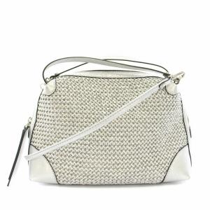 アリファM ALIFA M ハンドバッグ ショルダーバッグ 2way ナイロン レザー シルバーカラー