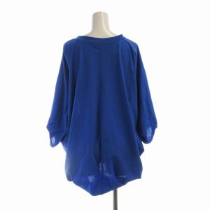 mizuiro ind mizuiroind タグ付き カットソー ビックシルエット 五分袖 青 ブルー /RO