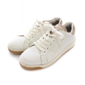 PRADA スニーカー 37.5 ホワイト ベージュ