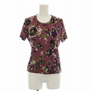 ヨウジヤマモト Tシャツ カットソー 半袖 総柄 2 紫 YGT54079 /RE