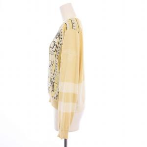 HERMES 22SS ツイルレーヌ ニット シルク 42 ベージュ