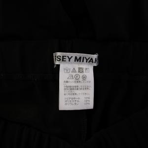 ISSEY MIYAKE イージーパンツ 変形 ギャザー ウエストゴム ストレッチ 2 黒 ブラック /BB