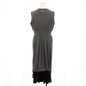 HaaT イッセイミヤケ ORJ ノースリーブ ワンピース ロング 2 グレー 黒 HA05JH291 /YM