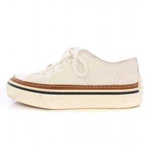 Leather Sneakers レザースニーカー シューズ ローカット 厚底 35.5 白 ホワイト