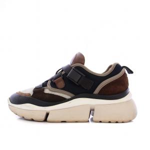 sonnie ソニー スニーカー ローカット スエード レザー 36 茶 紺 /KH