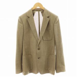 テーラードジャケット シングル ウール 46 茶 ブラウン E14V09 /AN22