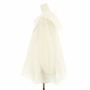 yori フリルカラーティアードブラウス プルオーバー 長袖 F 白 ホワイト YR1921-112AT /KU