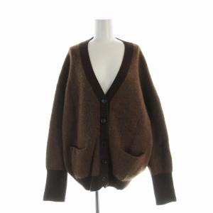 シャギーモヘアニットカーディガン ニット F 茶 ブラウン /EE