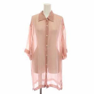 シャツ ブラウス シアー シルク M ピンク 2211663