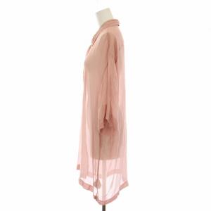 DRIES VAN NOTEN シャツ ブラウス シアー シルク M ピンク 2211663