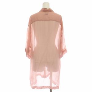 DRIES VAN NOTEN シャツ ブラウス シアー シルク M ピンク 2211663