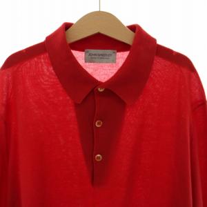 JOHN SMEDLEY ポロシャツ ニット 半袖 L 赤 45550 /RE
