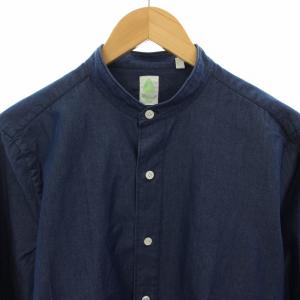 Finamore シャンブレーシャツ 長袖 15.5/39 ネイビー /RE