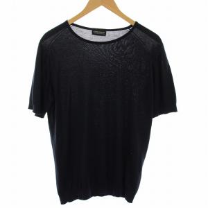 カットソー ニット 半袖 M 紺 45550 /RE