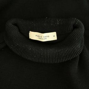 PUBLIC TOKYO ニット セーター 長袖 ハイネック 3 ブラック /MY OS