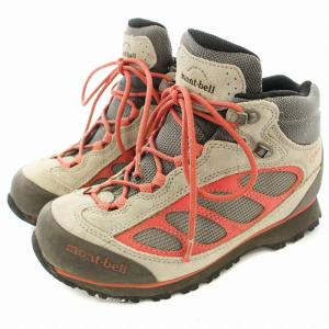トレッキングシューズ 422045107 ブーツ スエード 24cm ベージュ 赤 /G