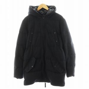 ダウンジャケット フード ウール アウター 48 ダークグレー /AN31