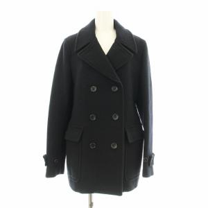 ピーコート Pコート ミドル丈 ウール 3 黒 ブラック 578-212408 /KU