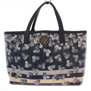 ハンドバッグ トートバッグ 総柄 レザー ネイビー /BM