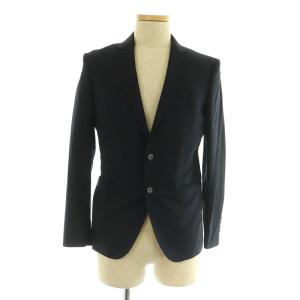 nano universe シングルスーツ セットアップ上下 テーラードジャケット 2B 背抜き スラックス パンツ 44 ネイビー